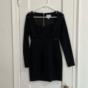 Cinq a sept black Celia bodycon mesh dress size 2